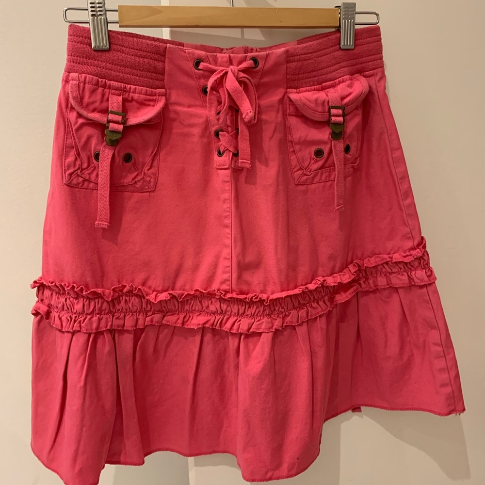 ADORABLE Pink Vintage 90s Ruffle Skirt